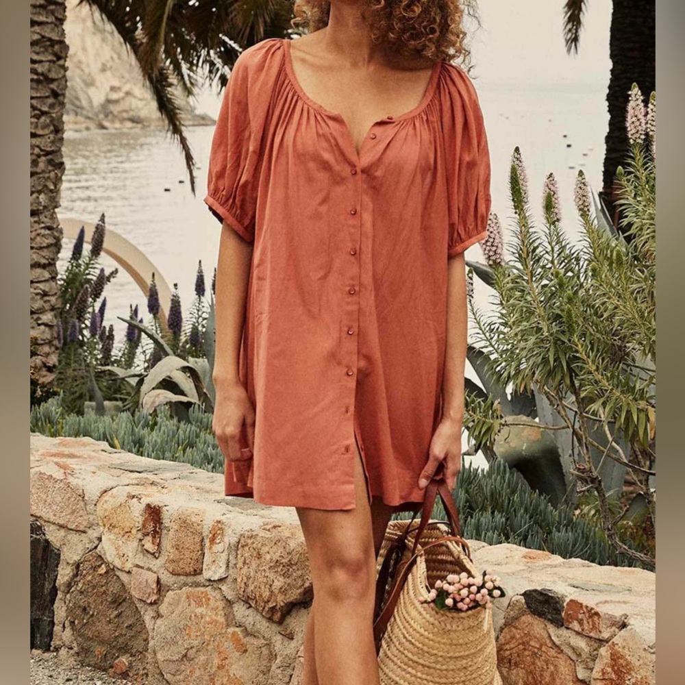 Down Josette Dress in Tierra, size M